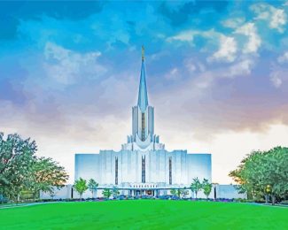 Jordan River Utah Temple Diamond Painting