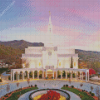 Bountiful Utah Temple Sunset Diamond Painting