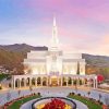 Bountiful Utah Temple Sunset Diamond Painting