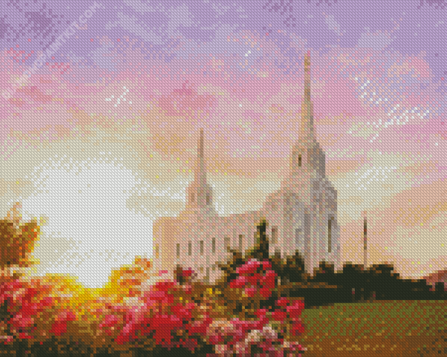 Brigham City Temple Utah Diamond Painting