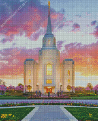 Brigham City Utah Temple Diamond Painting