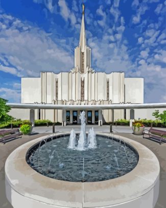 Jordan River Utah Temple Diamond Painting