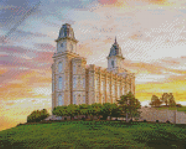 Manti Temple Utah Diamond Painting