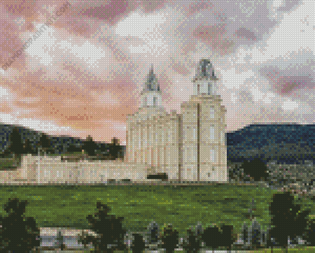 Manti Temple Diamond Painting