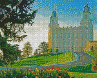 Manti Temple Diamond Painting