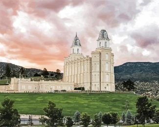 Manti Temple Diamond Painting