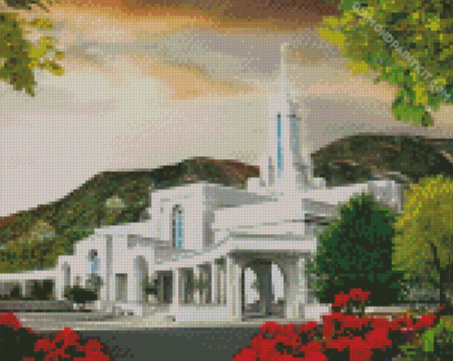 Mount Timpanogos Utah Temple Diamond Painting