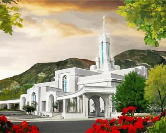 Mount Timpanogos Utah Temple Diamond Painting