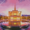 Ogden Utah Temple Sunset Diamond Painting