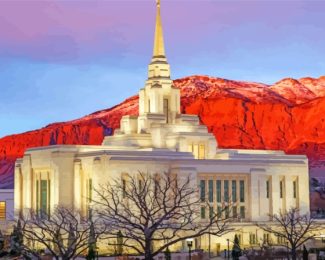 Ogden Utah Temple Diamond Painting