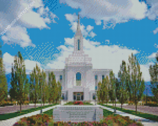 Orem Utah Temple Diamond Painting