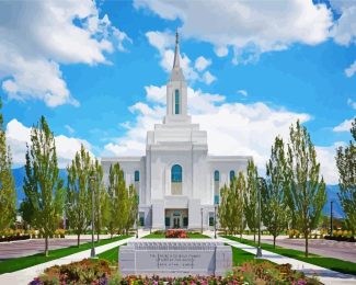 Orem Utah Temple Diamond Painting