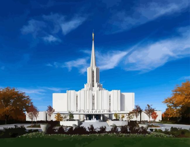 Jordan River Temple In Utah Diamond Painting