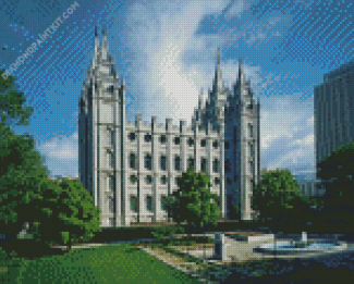 Salt Lake Online Temple Diamond Painting