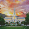 Mount Timpanogos Temple Sunset Diamond Painting