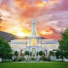 Mount Timpanogos Temple Sunset Diamond Painting