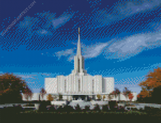 Jordan River Temple In Utah Diamond Painting