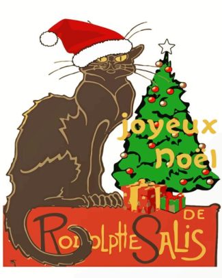 Joyeux Noel Cat Diamond Painting