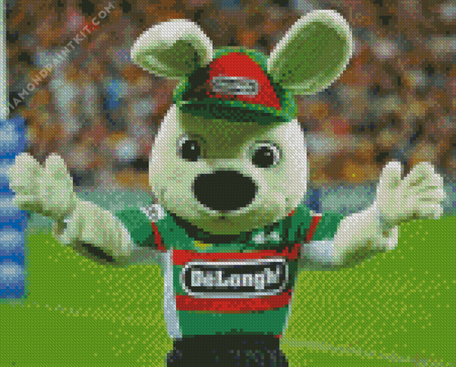 Rabbitohs NRL Mascot Diamond Painting art