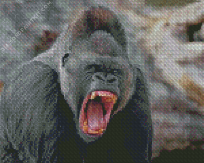 Mad Silverback Gorilla Diamond Painting