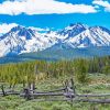 Snowy Sawtooth Mountains Diamond Painting art