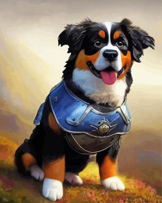 Adorable Bernese Mountain Diamond Painting art