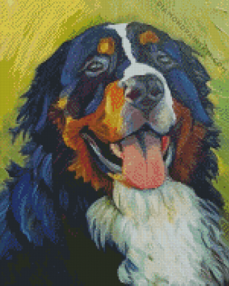 Bernese Mountain Dog Diamond Painting art