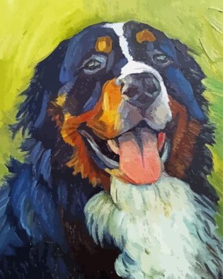 Bernese Mountain Dog Diamond Painting art