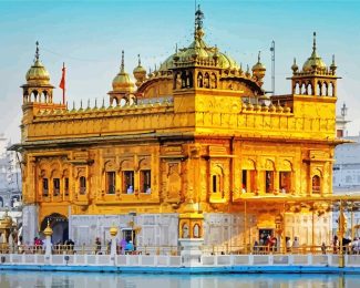 Golden Temple Diamond Painting art