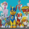 Paw Patrol Mighty Pups Diamond Painting art