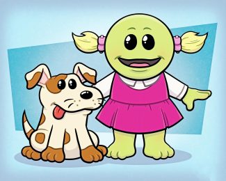 Nanalan And Dog Diamond Painting art