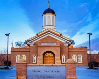 Utah Vernal Temple Diamond Painting art