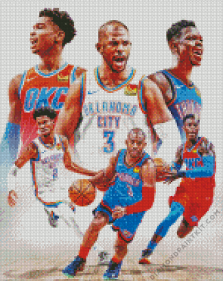 Oklahoma City Thunder Diamond Painting art