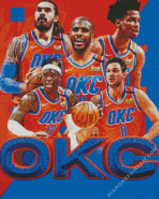 Oklahoma City Thunder Basketball Diamond Painting art