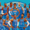 Oklahoma City Thunder Basketball Club Diamond Painting art