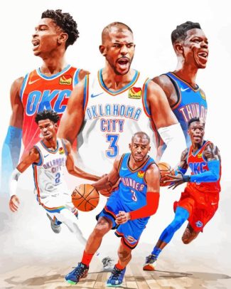 Oklahoma City Thunder Diamond Painting art