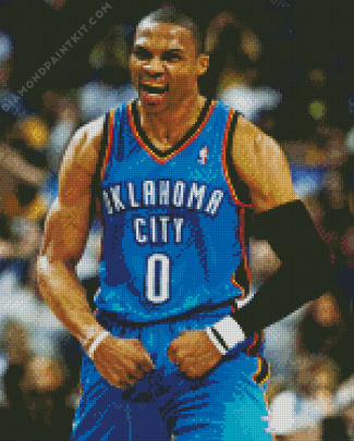 Russel Westbrook Diamond Painting art