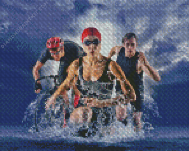 Cool Triathlon Sport Diamond Painting art