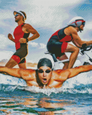 Triathlon Sport Diamond Painting art