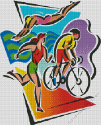 Triathlon Sport Art Diamond Painting art