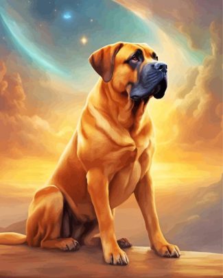 Aesthetic Boerboel Diamond Painting art