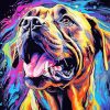 Colorful Boerboel Diamond Painting art