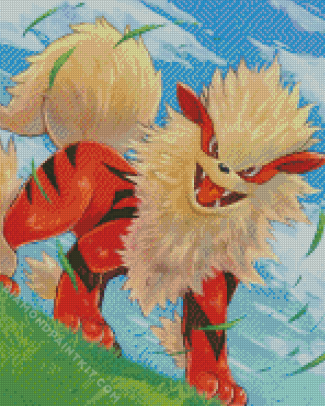 Arcanine Fire Pokemon Diamond Paintings