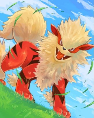 Arcanine Fire Pokemon Diamond Paintings