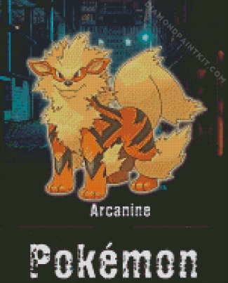 Arcanine Pokemon Poster Diamond Paintings