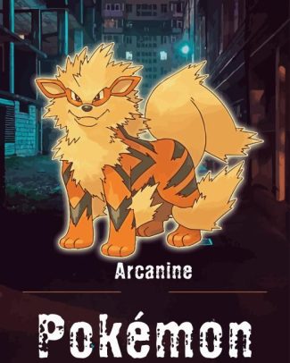 Arcanine Pokemon Poster Diamond Paintings