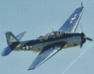 Flying Torpedo Plane Diamond Painting art