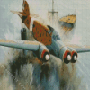 Aesthetic Torpedo Planes Diamond Paintings