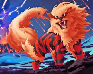 Cool Arcanine Pokemon Diamond Paintings