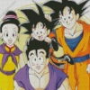 Goku And His Family Diamond Paintings